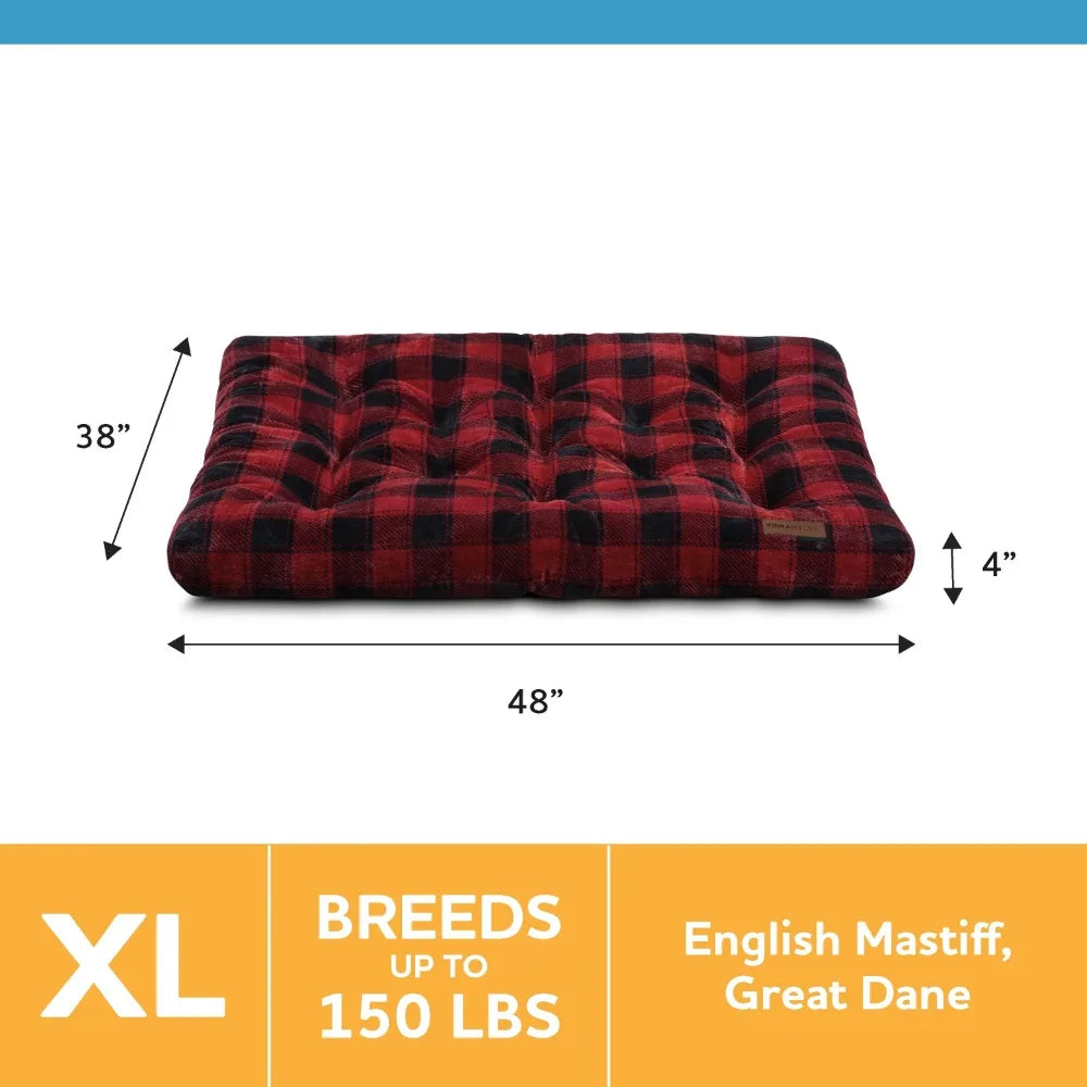 Extra Large Holiday Tufted Mat Dog Bed