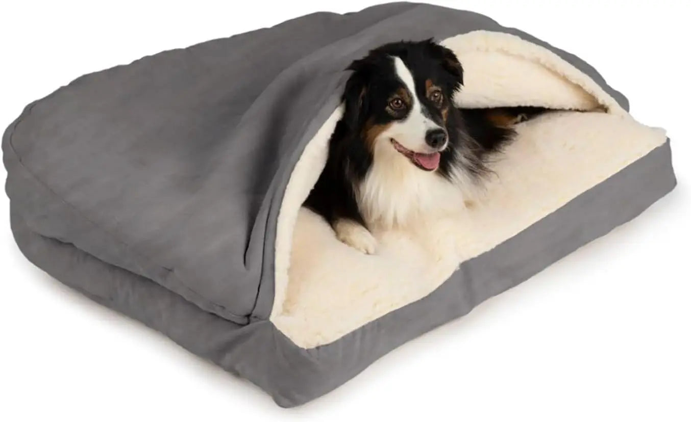 Calming Cozy Cave Rectangle Dog Bed