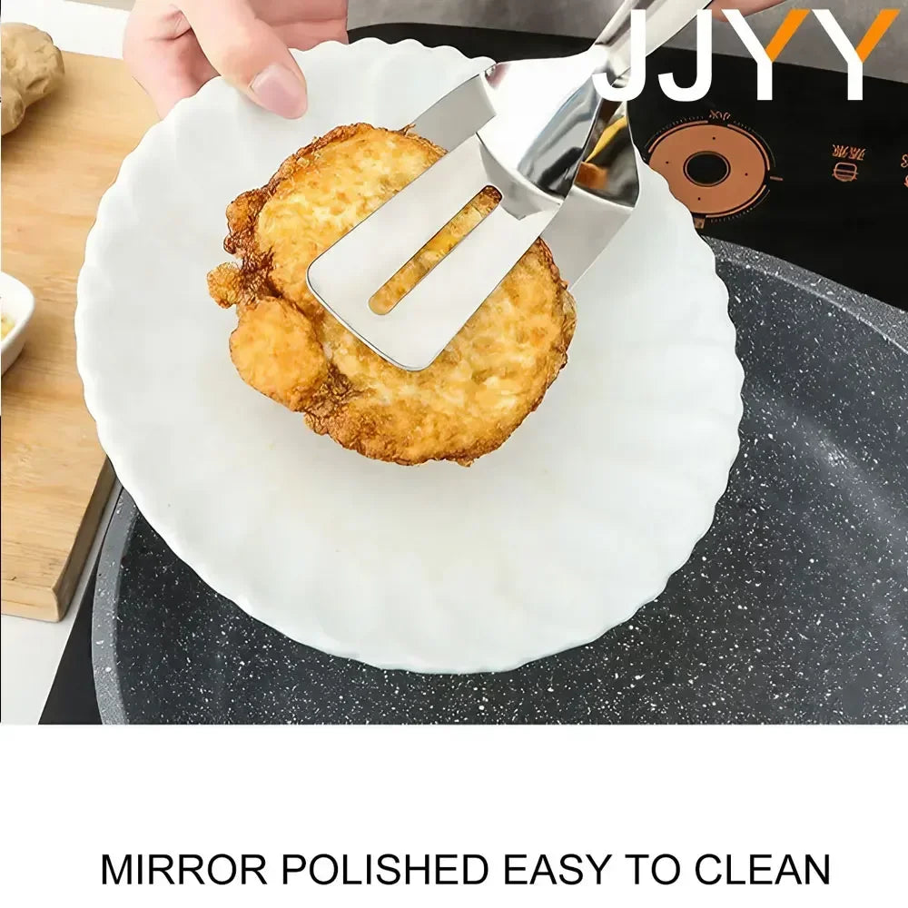Stainless Steel Multifunctional Spatula Clip Flip Tongs