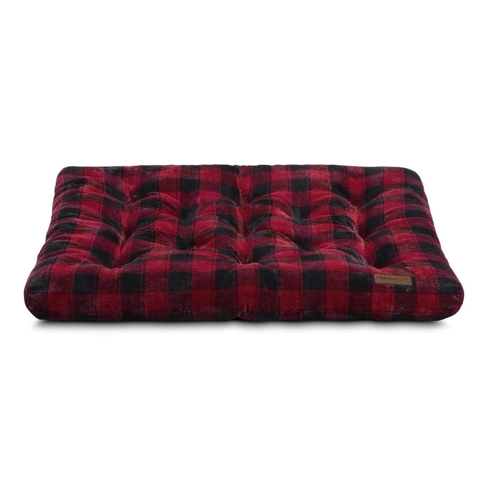 Extra Large Holiday Tufted Mat Dog Bed