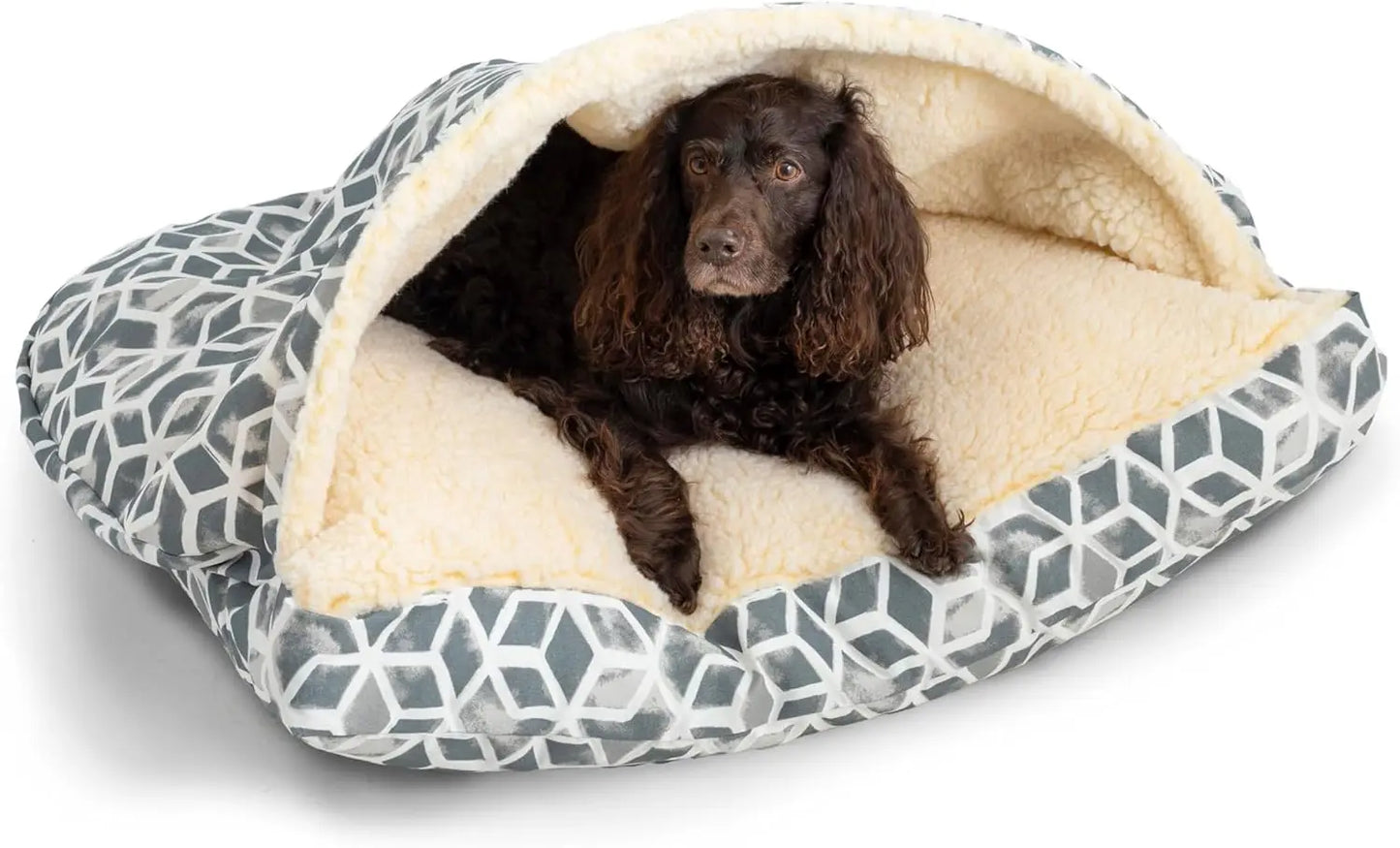 Calming Cozy Cave Rectangle Dog Bed