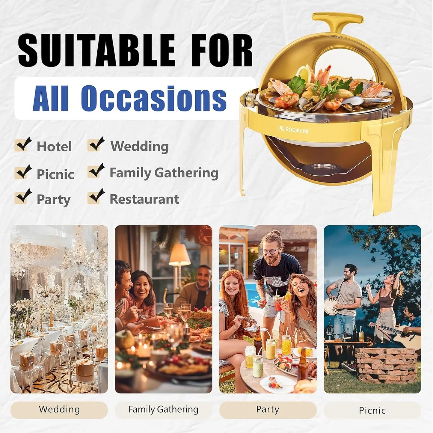Stainless Steel 9QT Chafing Dish Buffet Set