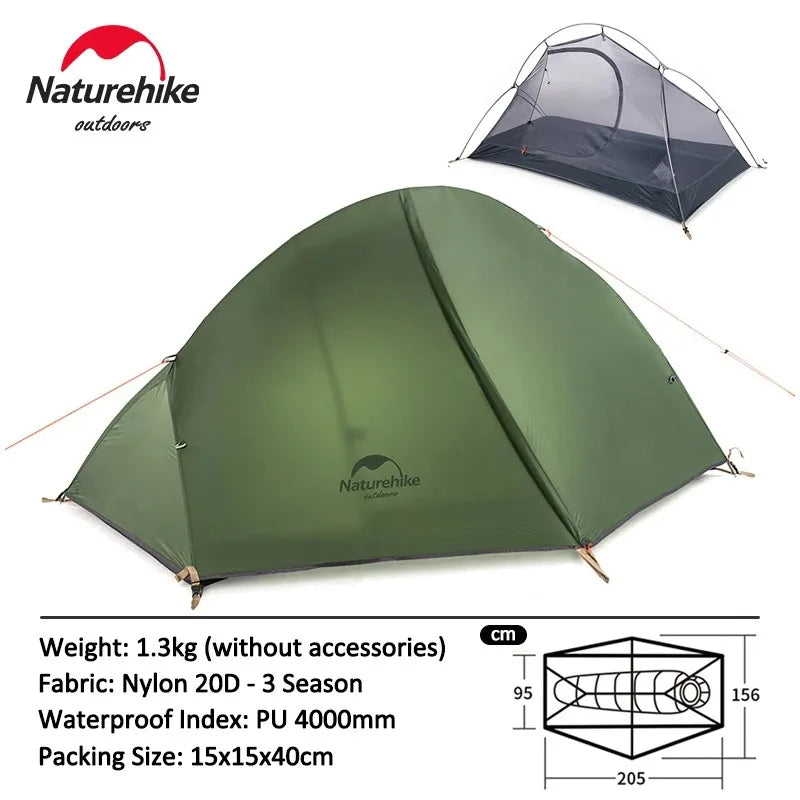 One Person Backpacking Waterproof Ultralight Hiking Tent