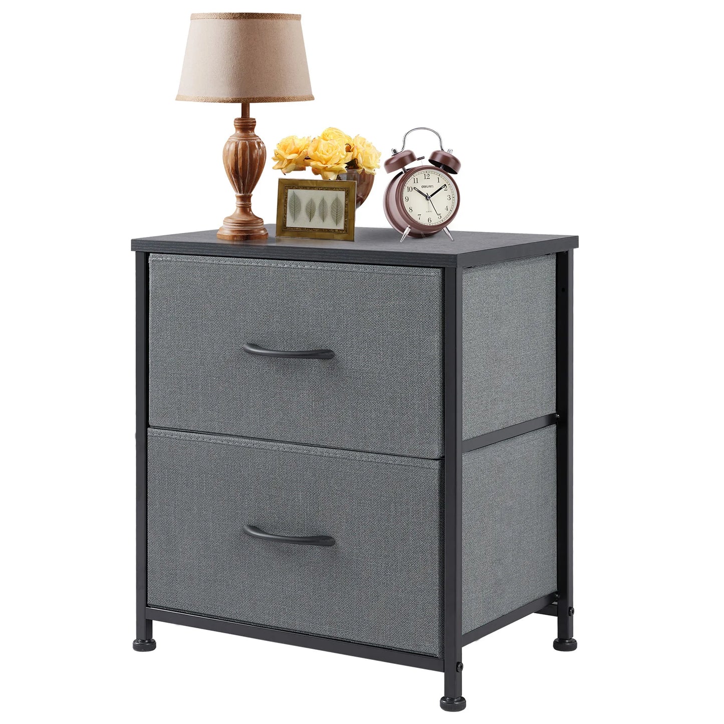 2 Fabric Chest Drawers Bedside Storage Closet