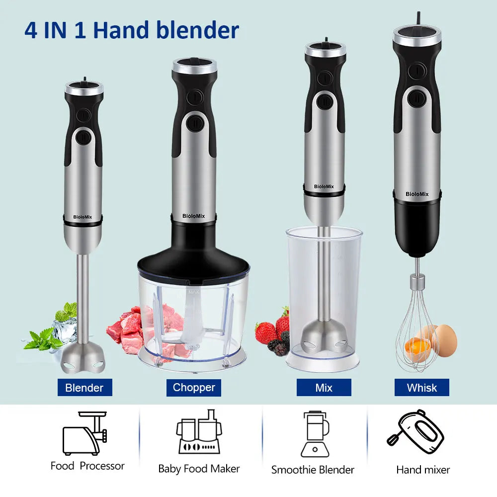 5-In-1 Hand Stick Blender, Chopper And Whisk