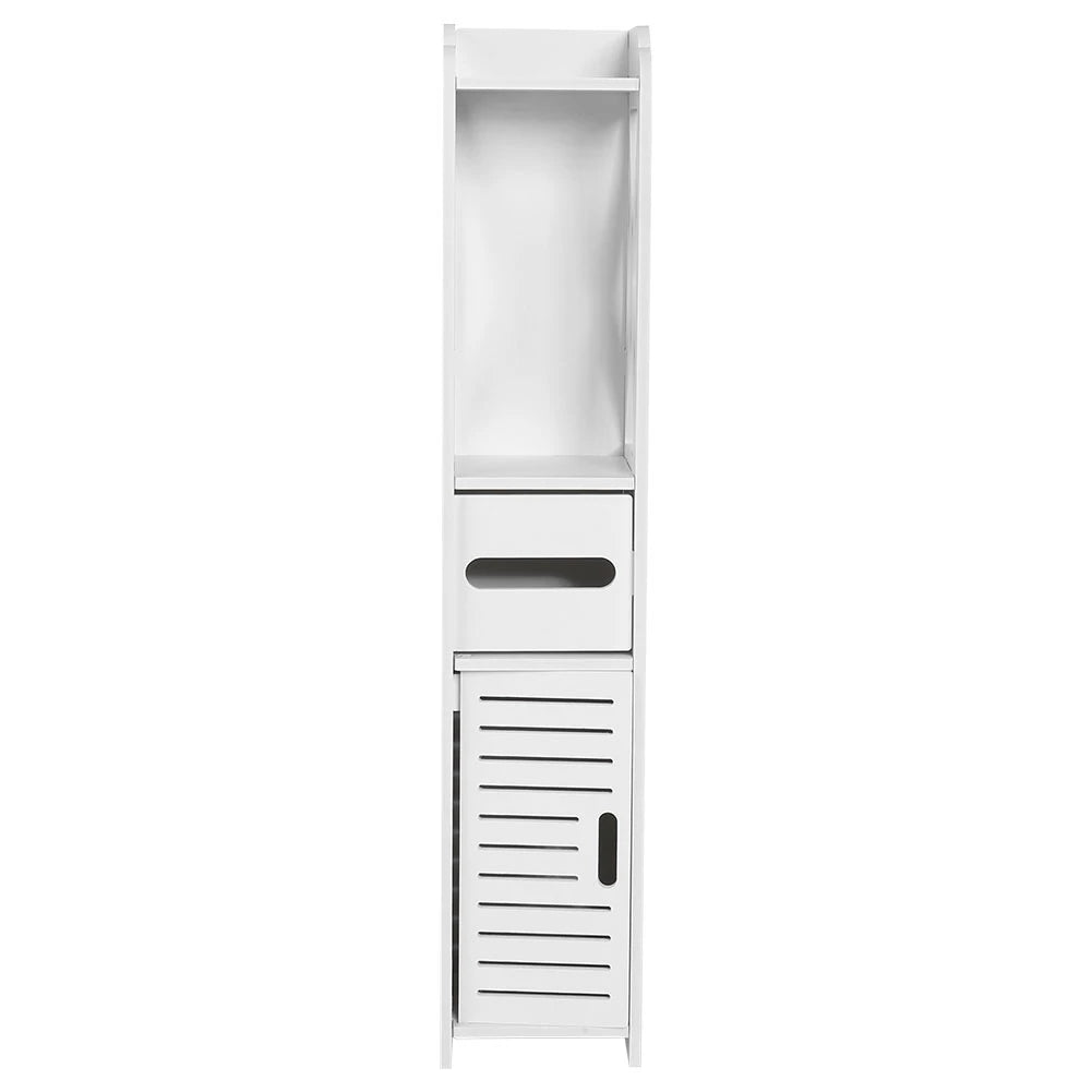 Bathroom Tissue Storage Rack White Wood Shelf