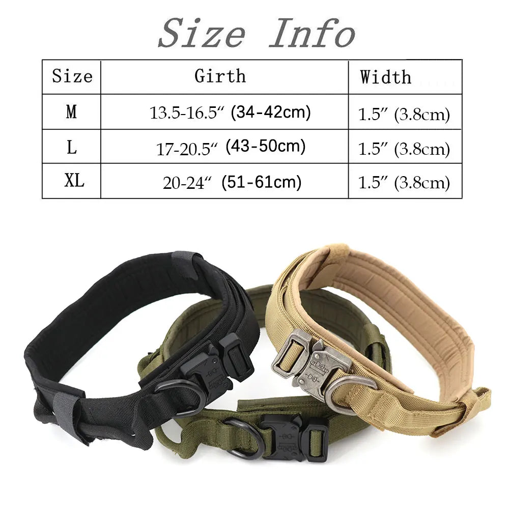 Large Military Dog Harness Leash Set