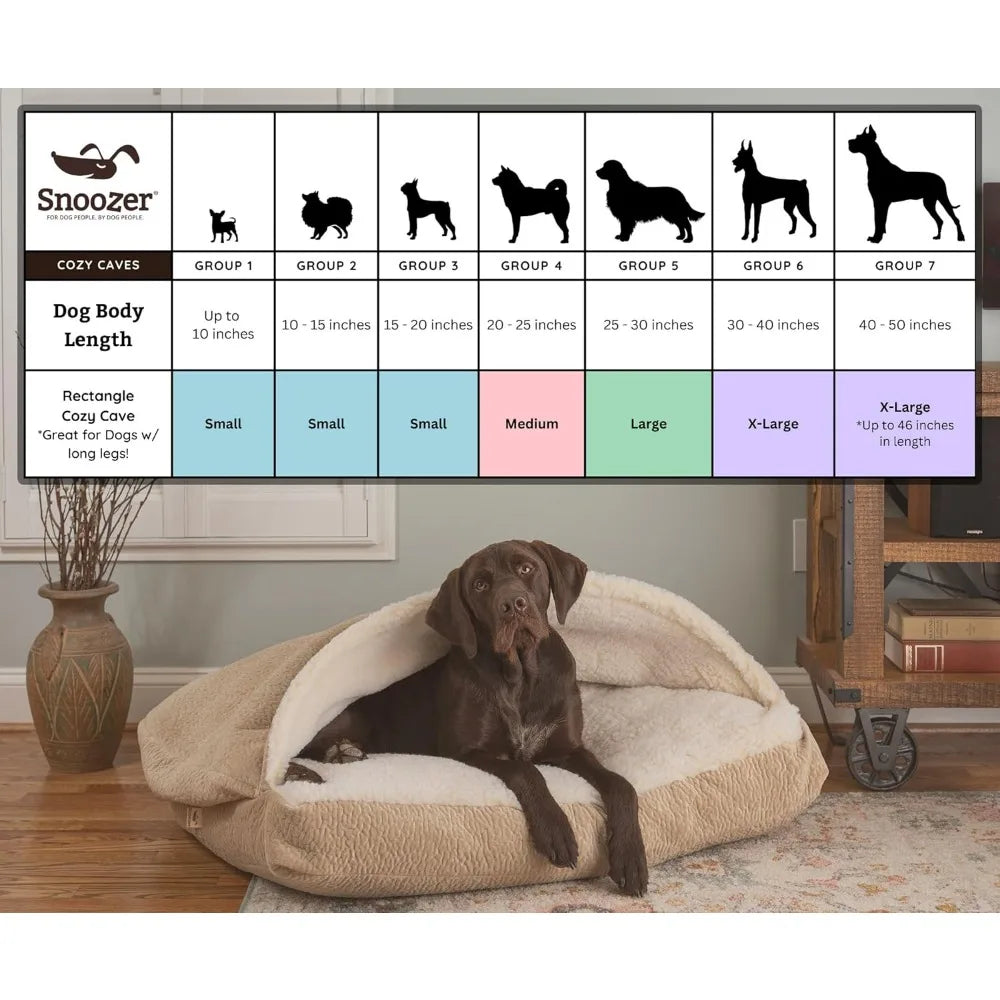 Calming Cozy Cave Rectangle Dog Bed