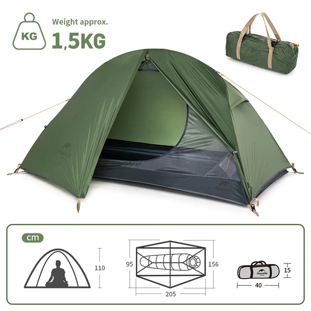 One Person Backpacking Waterproof Ultralight Hiking Tent