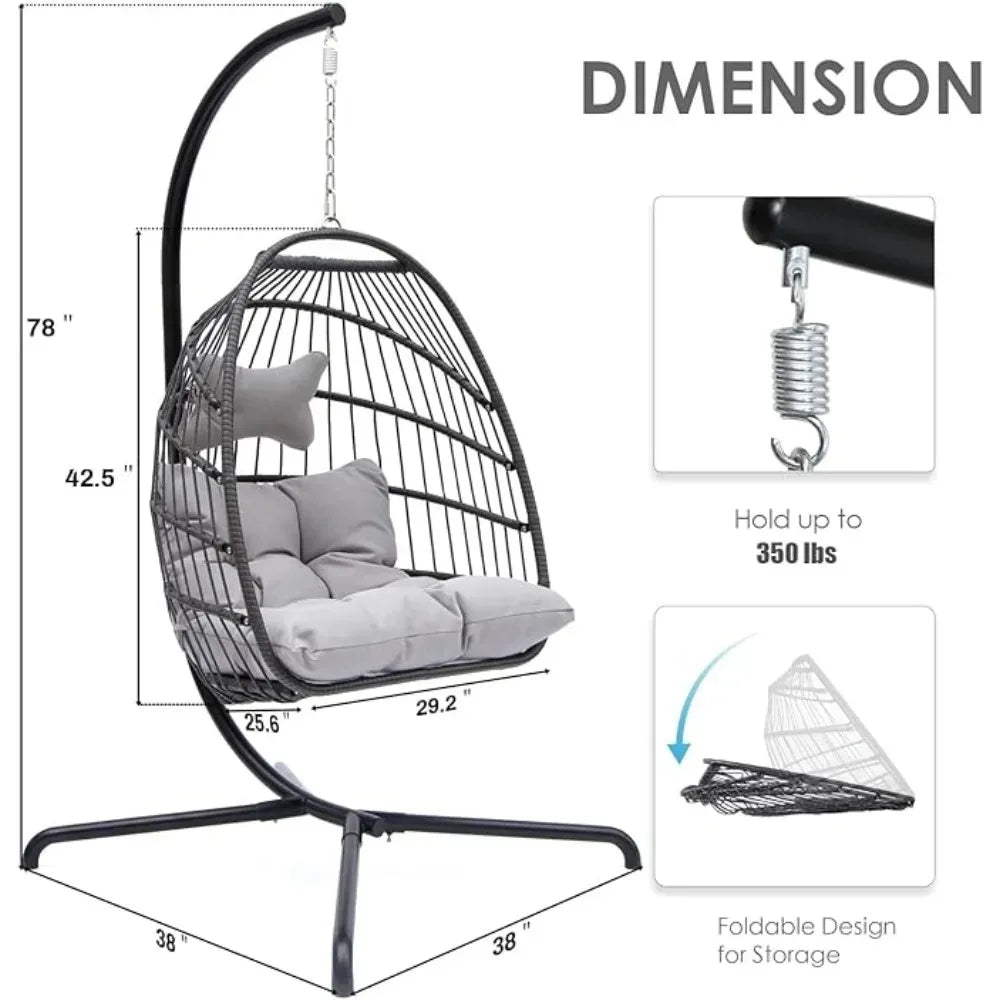 Luxury Outdoor Patio Wicker Egg Chair