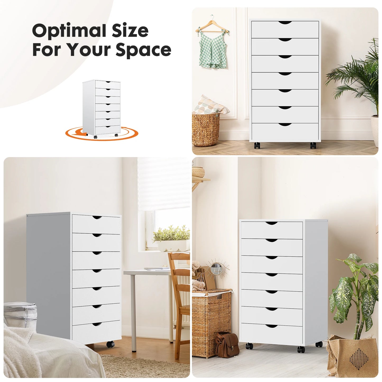 Chest Dressers Nightstand Storage Cabinet Wooden File