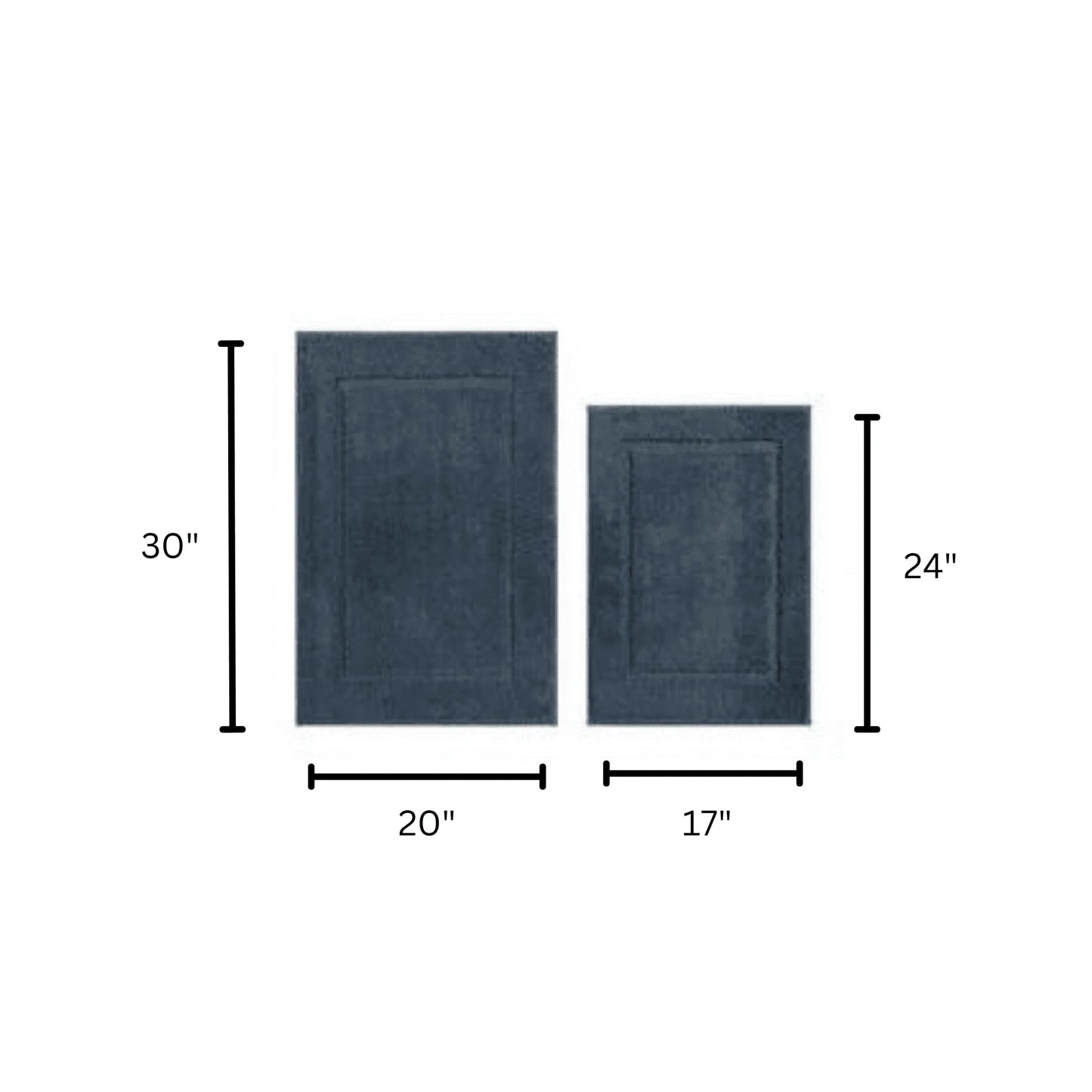 Soft Polyester Tufted 2-Piece Bath Rug Set