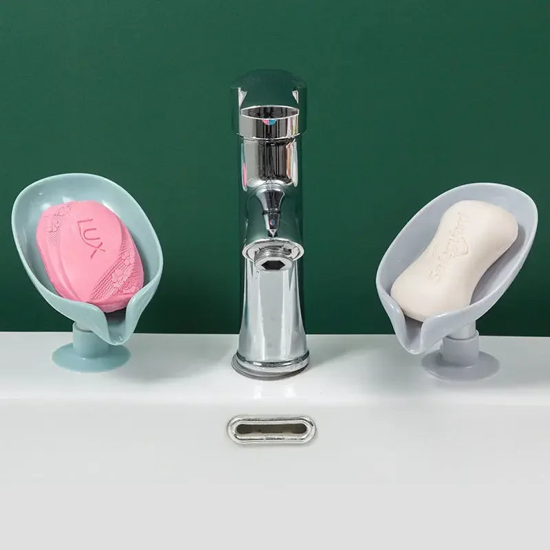 Drain Leaf Shape Bathroom Shower Soap Holder
