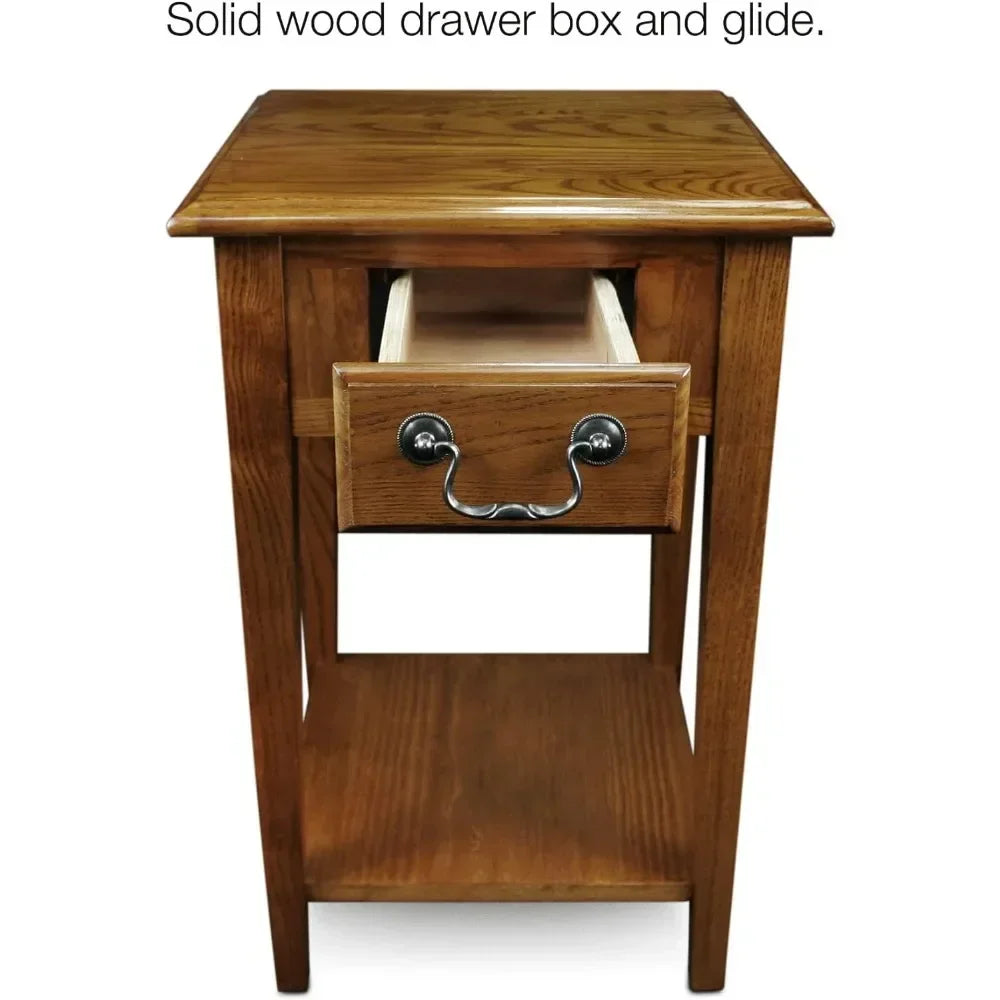 Side Oak Coffee Table For Living Room
