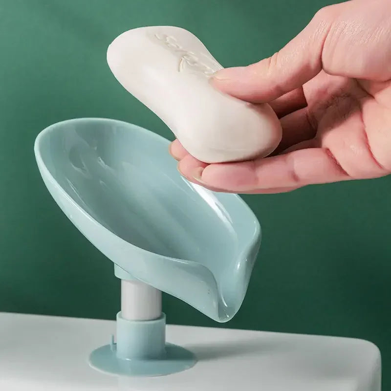 Drain Leaf Shape Bathroom Shower Soap Holder