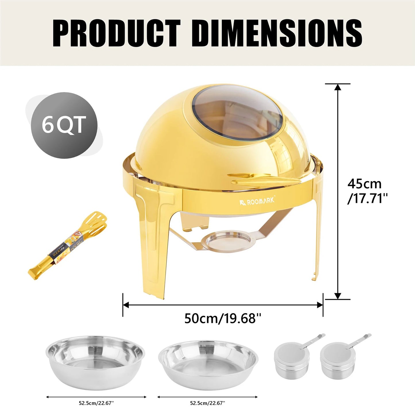 Stainless Steel 9QT Chafing Dish Buffet Set