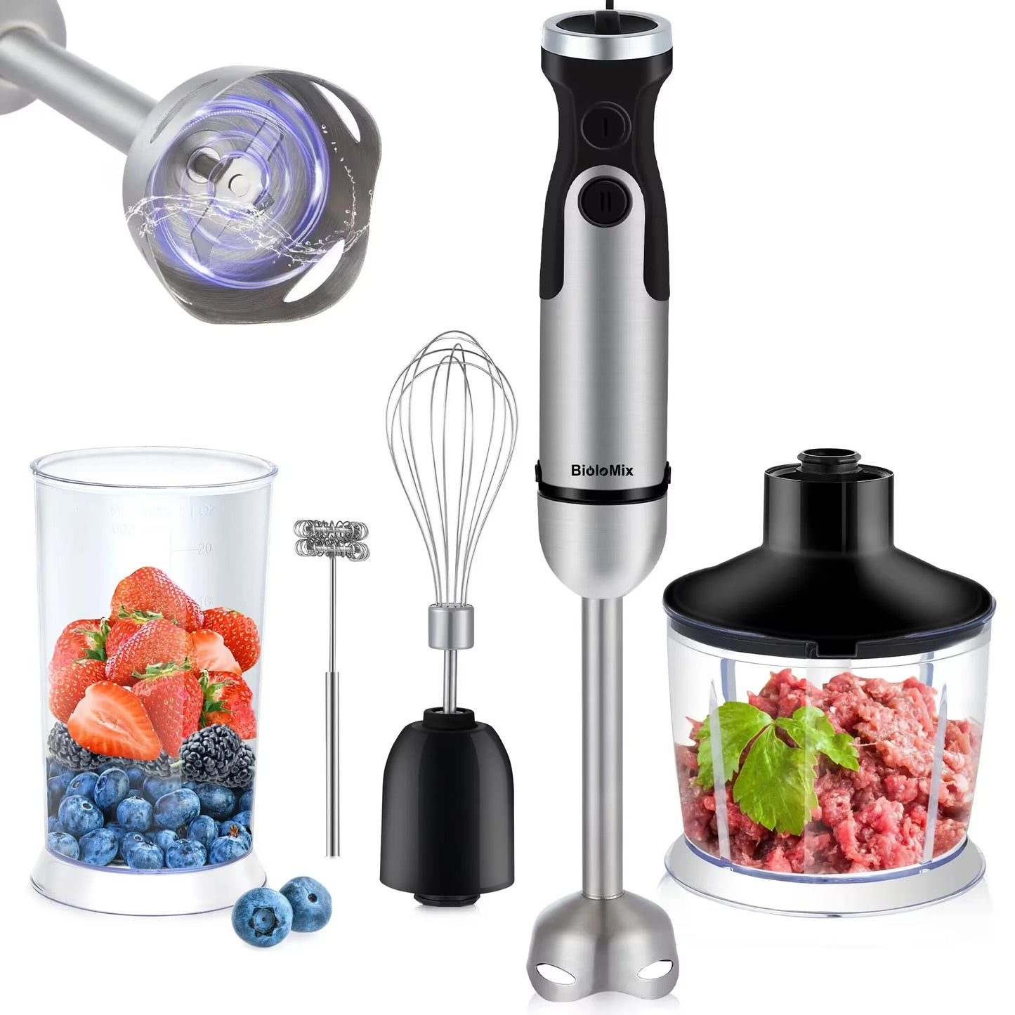5-In-1 Hand Stick Blender, Chopper And Whisk