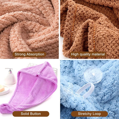Five Microfiber Soft Hair Drying Towel Wraps