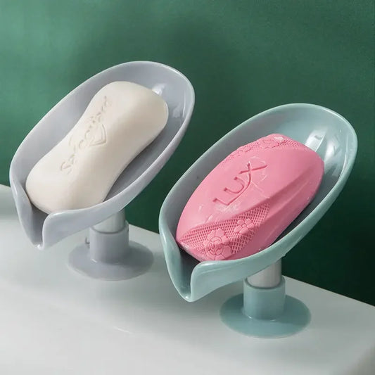 Drain Leaf Shape Bathroom Shower Soap Holder