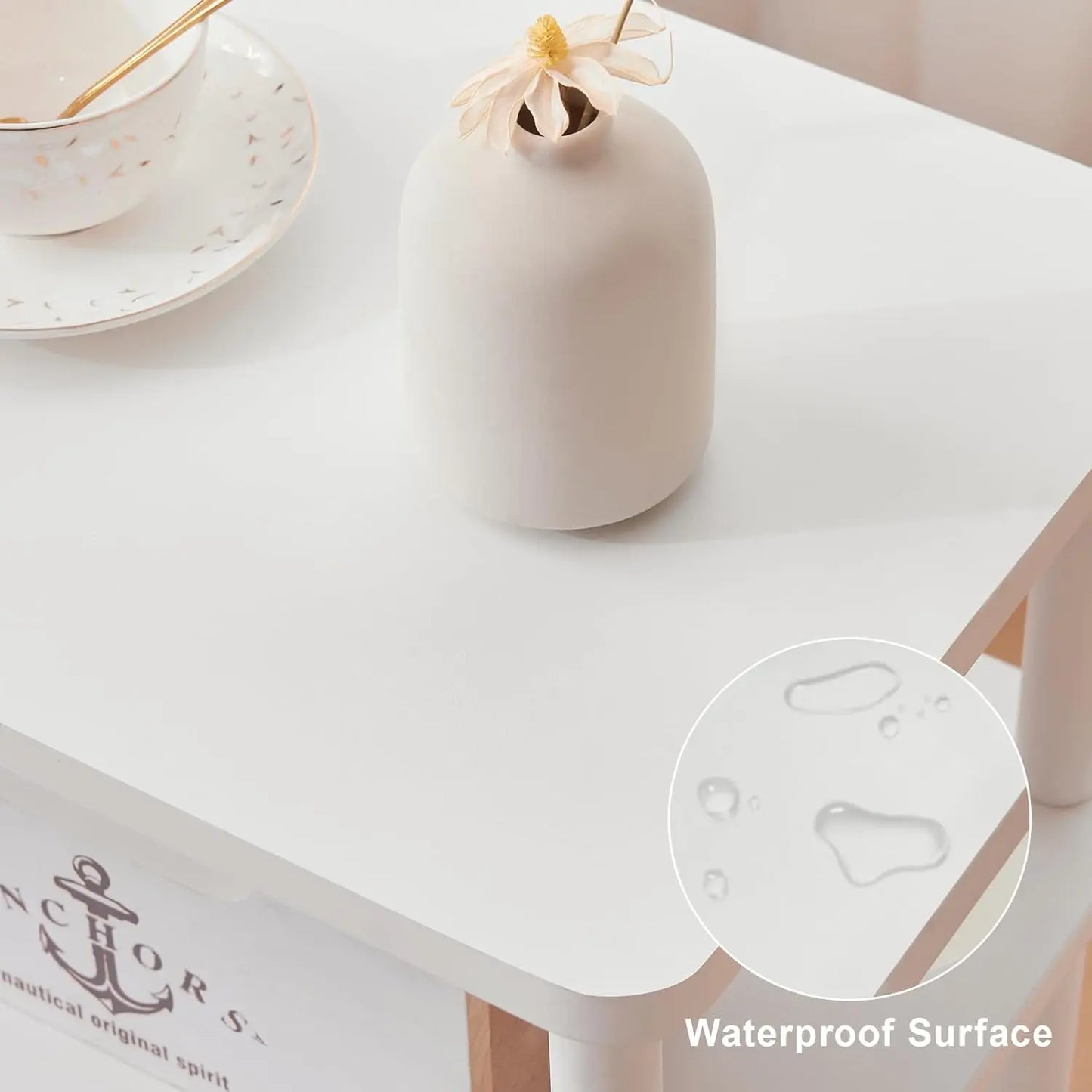 Wooden  Bedside Night Table For Small Spaces