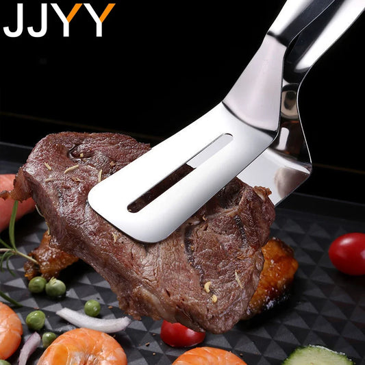 Stainless Steel Multifunctional Spatula Clip Flip Tongs