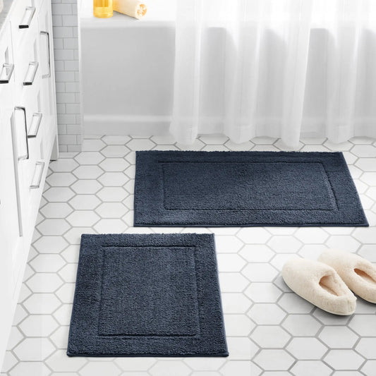 Soft Polyester Tufted 2-Piece Bath Rug Set