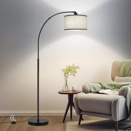 Living Room Floor Lamp With Adjustable Shade
