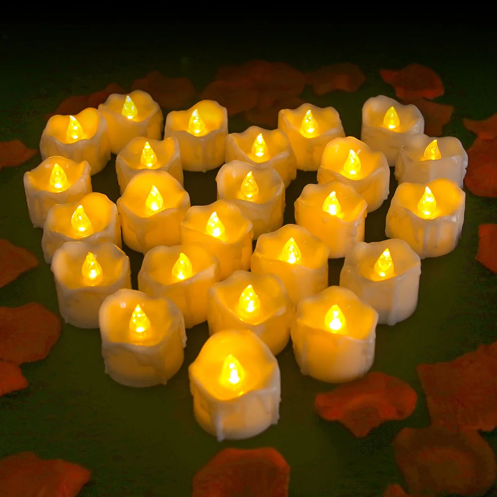 12/24Pcs Flameless LED Battery Operated Flickering Candles