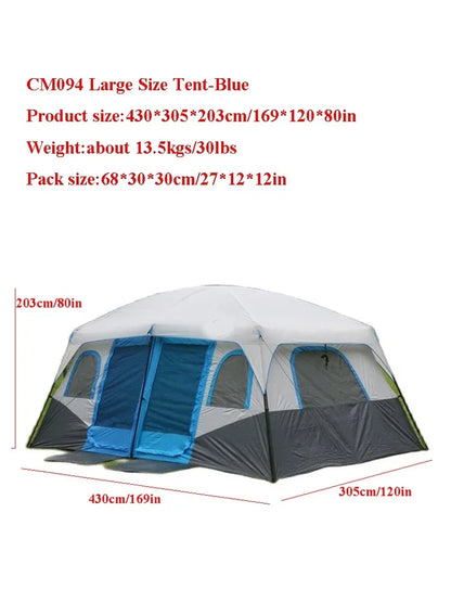 12 Person Family Tent Anti-rain UV Protection