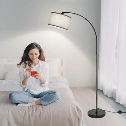 Living Room Floor Lamp With Adjustable Shade