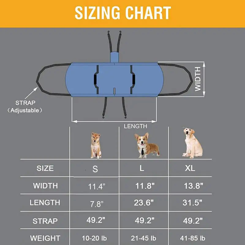 Dog Lifting Harness Backpack Pet Legs Support