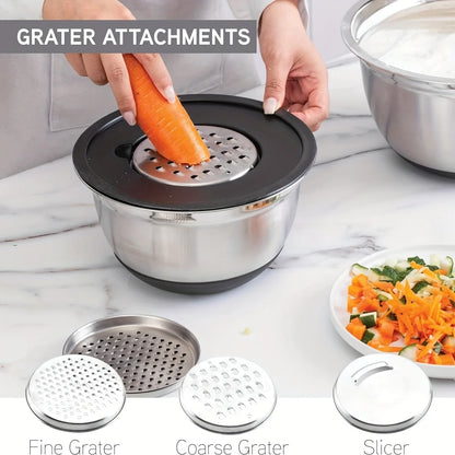 Stainless Steel Mixing Bowls with Airtight Lids