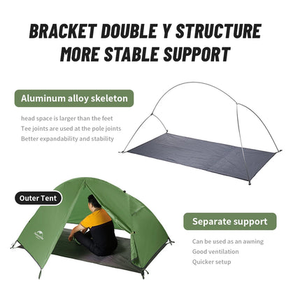One Person  Backpacking Waterproof Ultralight Hiking Tent