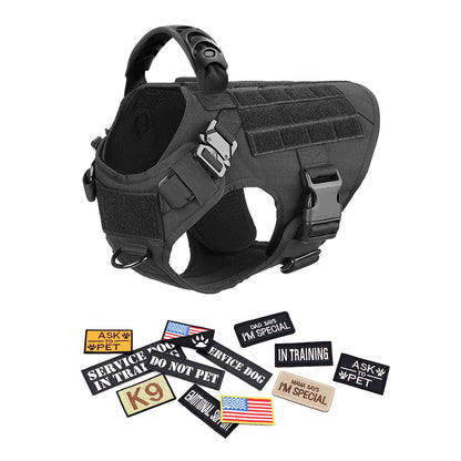 Military Dog Harness Set Leash Bags Patches