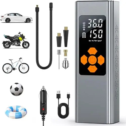 Tire Inflator Portable Air Compressor Dual Power
