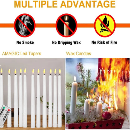 12/24Pcs Flameless LED Battery Operated Flickering Candles