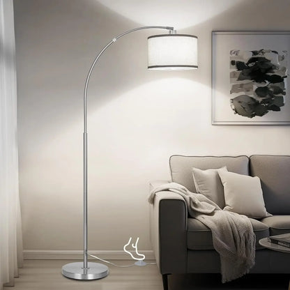 Living Room Floor Lamp With Adjustable Shade