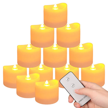 12/24Pcs Flameless LED Battery Operated Flickering Candles