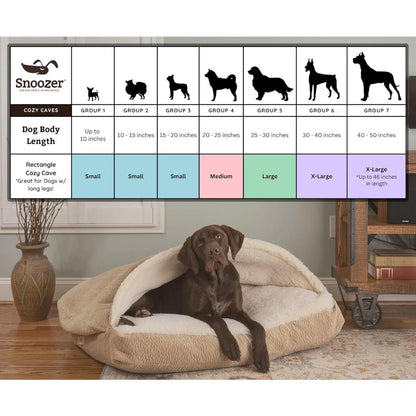 Calming Cozy Cave Rectangle Dog Bed