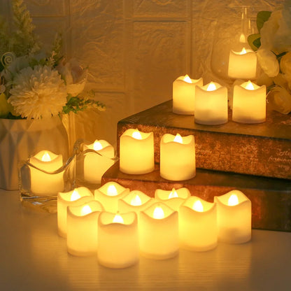 12/24Pcs Flameless LED Battery Operated Flickering Candles