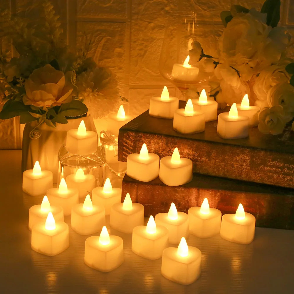12/24Pcs Flameless LED Battery Operated Flickering Candles