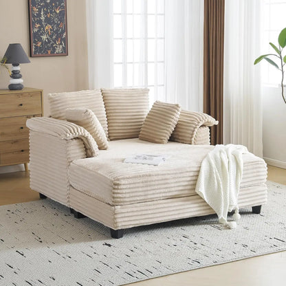 Corduroy Sofa Recliner Bed Upholstered Comfy Sleeper