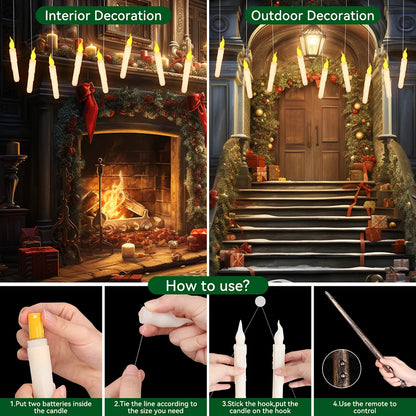 12/24Pcs Flameless LED Battery Operated Flickering Candles