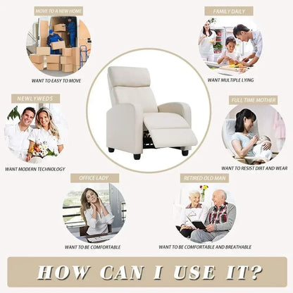 Recliner Chair For Living Room Home Theater