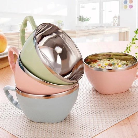 Anti Scalding Stainless Steel Bowl With Handle