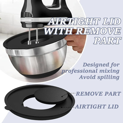 Stainless Steel Mixing Bowls with Airtight Lids