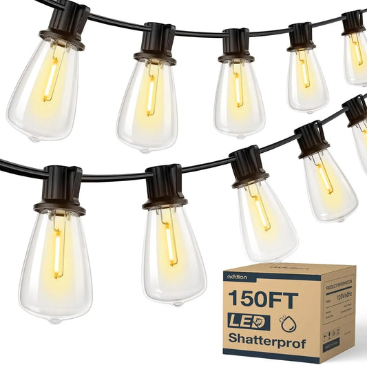 150 LED Waterproof  Shatterproof Patio String Lights