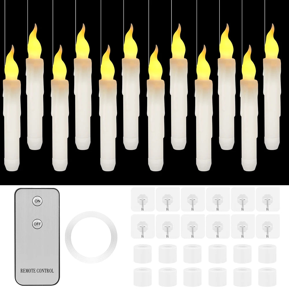 12/24Pcs Flameless LED Battery Operated Flickering Candles