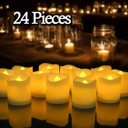 12/24Pcs Flameless LED Battery Operated Flickering Candles