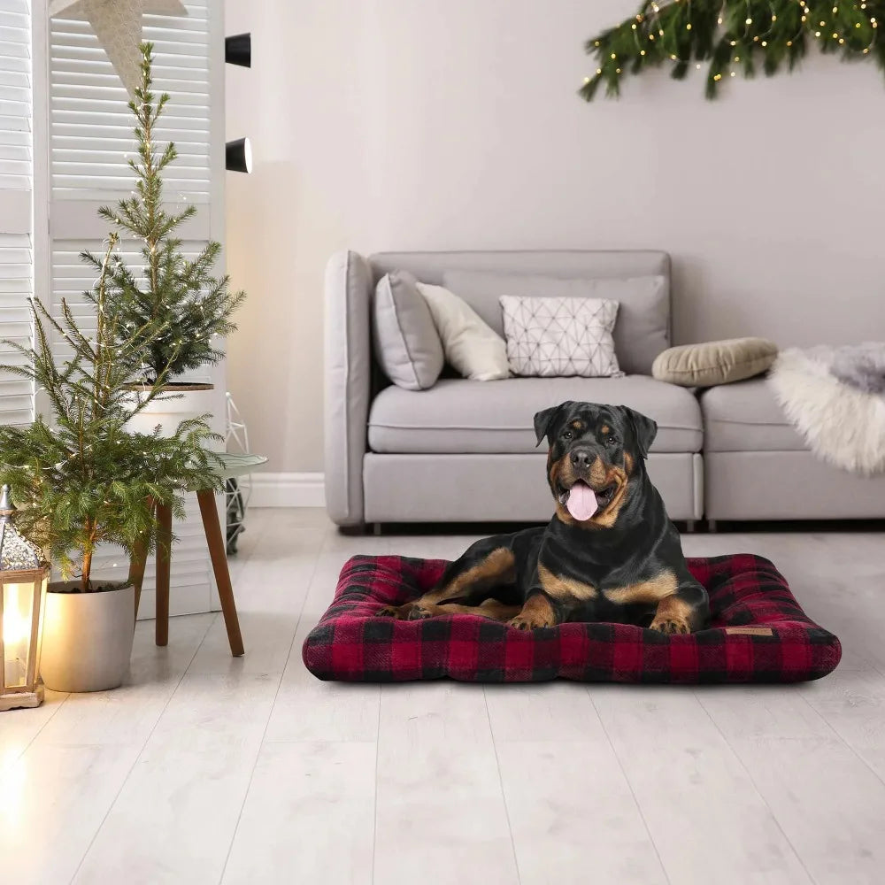 Extra Large Holiday Tufted Mat Dog Bed
